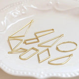 10pcs Irregular Hollow Pendant Charms for DIY Jewelry Making
