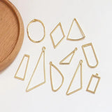 10pcs Irregular Hollow Pendant Charms for DIY Jewelry Making