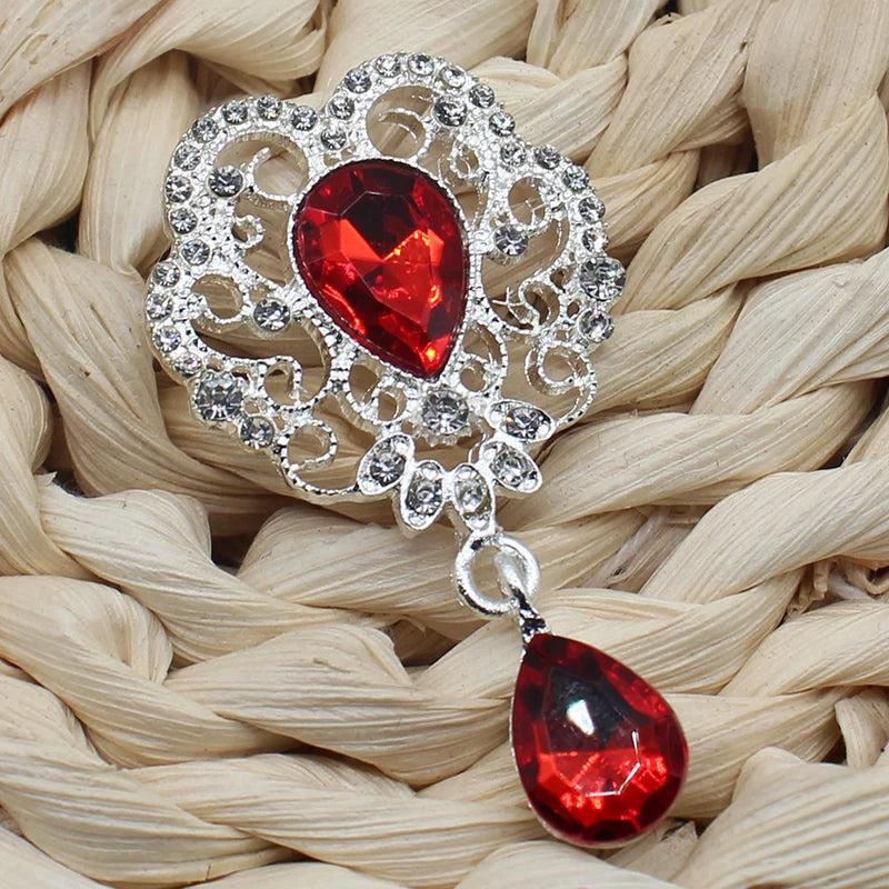 5pcs Alloy Rhinestone Acrylic Pendant DIY Jewelry Decoration Accessories