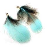 12pcs 50MM Colorful Dot Feather Tassel Pendant DIY Jewelry Making