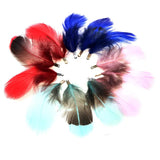 12pcs 50MM Colorful Dot Feather Tassel Pendant DIY Jewelry Making