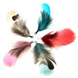 12pcs 50MM Colorful Dot Feather Tassel Pendant DIY Jewelry Making
