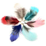 12pcs 50MM Colorful Dot Feather Tassel Pendant DIY Jewelry Making
