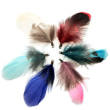 12pcs 50MM Colorful Dot Feather Tassel Pendant DIY Jewelry Making
