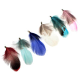 12pcs 50MM Colorful Dot Feather Tassel Pendant DIY Jewelry Making