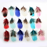 12pcs 50MM Colorful Dot Feather Tassel Pendant DIY Jewelry Making