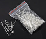 Silver Plated Eye Pins 0.7mm 300PCs DIY Earrings Jewelry
