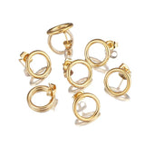 10pcs Stainless Steel Earring Settings Round Earrings Base