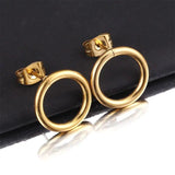 10pcs Stainless Steel Earring Settings Round Earrings Base
