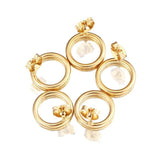 10pcs Stainless Steel Earring Settings Round Earrings Base