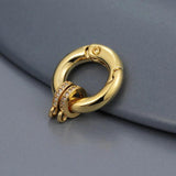 4Color Round Clasps Hooks Micro Pave Zirconia Jewelry Making Supplies