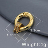 4Color Round Clasps Hooks Micro Pave Zirconia Jewelry Making Supplies