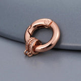 4Color Round Clasps Hooks Micro Pave Zirconia Jewelry Making Supplies
