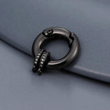 4Color Round Clasps Hooks Micro Pave Zirconia Jewelry Making Supplies