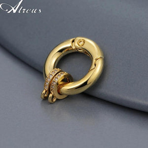 Copper Micro Pave Zirconia Spring Lobster Clasp for Necklace Pendant
