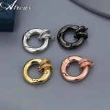 Copper Micro Pave Zirconia Spring Lobster Clasp for Necklace Pendant