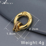 Copper Micro Pave Zirconia Spring Lobster Clasp for Necklace Pendant