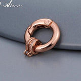 Copper Micro Pave Zirconia Spring Lobster Clasp for Necklace Pendant