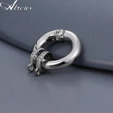 Copper Micro Pave Zirconia Spring Lobster Clasp for Necklace Pendant
