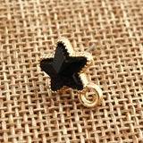 10pcs Small Star Earring Findings One Hole DIY Dangle Drop Tassel Earring AC421