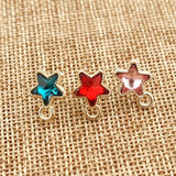 10pcs Small Star Earring Findings One Hole DIY Dangle Drop Tassel Earring AC421
