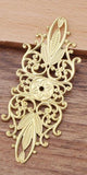 5pcs DIY Hair Jewelry Accessories 34*87mm Filigree Flower Charms Spacers Base