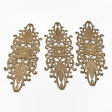 5pcs DIY Hair Jewelry Accessories 34*87mm Filigree Flower Charms Spacers Base