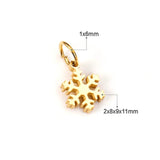 10pcs/Lot Christmas Snowflake Pendant for DIY Jewelry Making