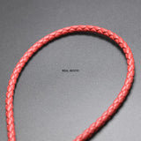 4mm Red Braided Leather Cords for Jewelry Making