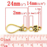 Vintage Toggle Clasps Golden Metal Charms DIY Bracelets Jewelry Findings