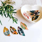 Resin Plastic Acetic Acid Eardrop Pendant Necklace Earring Charms 10pcs