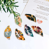 Resin Plastic Acetic Acid Eardrop Pendant Necklace Earring Charms 10pcs