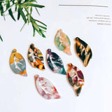 Resin Plastic Acetic Acid Eardrop Pendant Necklace Earring Charms 10pcs