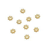 Tibetan Golden Flower Beads Spacers DIY Jewelry Making 4x1.5mm