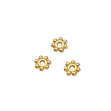 Tibetan Golden Flower Beads Spacers DIY Jewelry Making 4x1.5mm