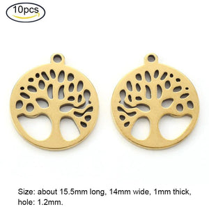 10PC Animal Charms Stainless Steel Pendant for DIY Jewelry Making