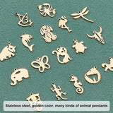 10PC Animal Charms Stainless Steel Pendant for DIY Jewelry Making