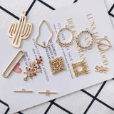 10pcs Cactus Butterfly Hollow Pendant for DIY Jewelry Making