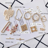10pcs Cactus Butterfly Hollow Pendant for DIY Jewelry Making