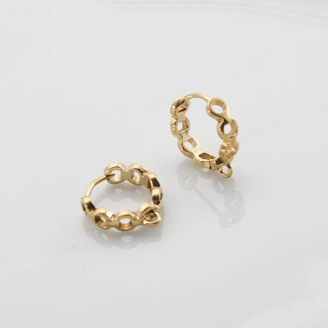 10Pcs Brass Round Twisted Earring Hooks DIY Jewelry Making