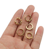 10Pcs Brass Round Twisted Earring Hooks DIY Jewelry Making