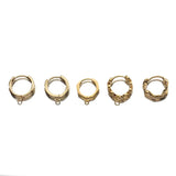 10Pcs Brass Round Twisted Earring Hooks DIY Jewelry Making
