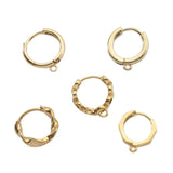 10Pcs Brass Round Twisted Earring Hooks DIY Jewelry Making
