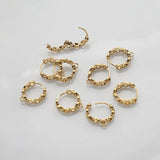 10Pcs Brass Round Twisted Earring Hooks DIY Jewelry Making