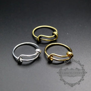 Adjustable Brass Wiring Ring Supplies Findings