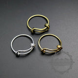 Adjustable Brass Wiring Ring Supplies Findings