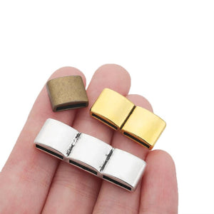 10Pcs Flat Spacer Beads For Flat Leather Bracelet Necklace Diy Jewelry