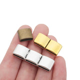 10Pcs Flat Spacer Beads For Flat Leather Bracelet Necklace Diy Jewelry