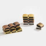 10Pcs Flat Spacer Beads For Flat Leather Bracelet Necklace Diy Jewelry