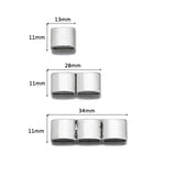 10Pcs Flat Spacer Beads For Flat Leather Bracelet Necklace Diy Jewelry